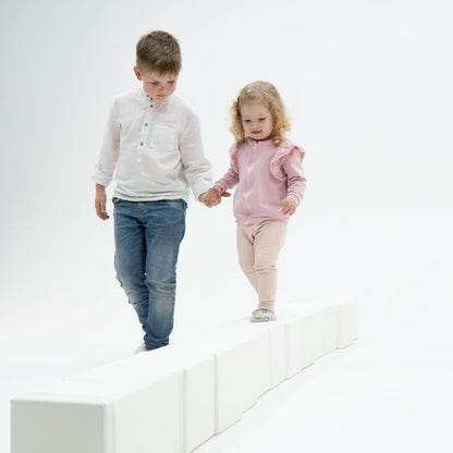 Yumuşak Blok Seti - Mini Küp 6 - 20x20cm - White