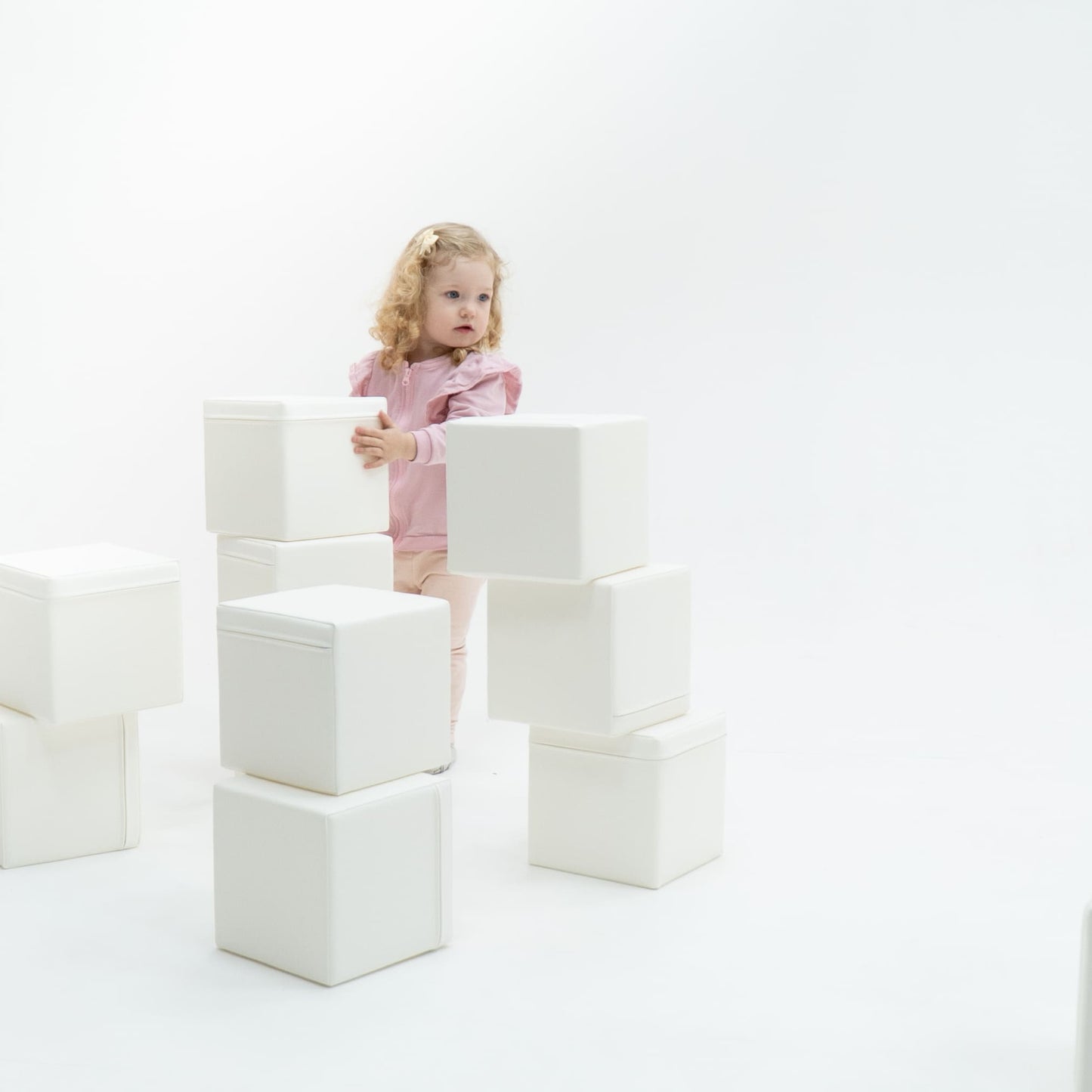 Yumuşak Blok Seti - Mini Küp 6 - 20x20cm - White
