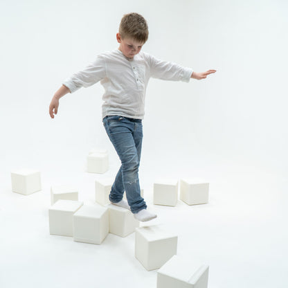 Yumuşak Blok Seti - Mini Küp 6 - 20x20cm - White