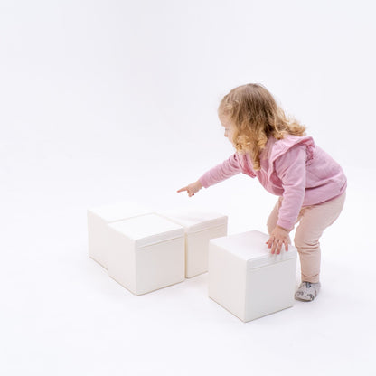 Yumuşak Blok Seti - Mini Küp 6 - 20x20cm - White